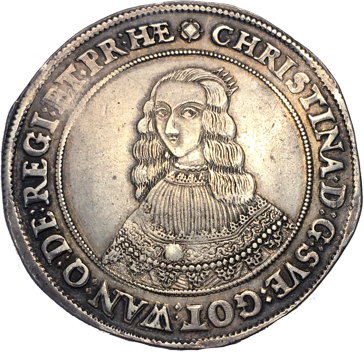 Kristina Riksdaler 1642 - Underbart exemplar med vacker stämpelglans