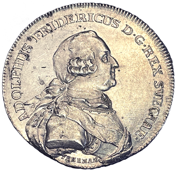 Adolf Fredrik - 2 Mark 1771 - Kastmynt till konungens begravning - TOPPEXEMPLAR