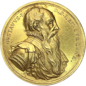 Gustav Vasa av Arvid Karlsteen - Vackert förgylld brons - SÄLLSYNT