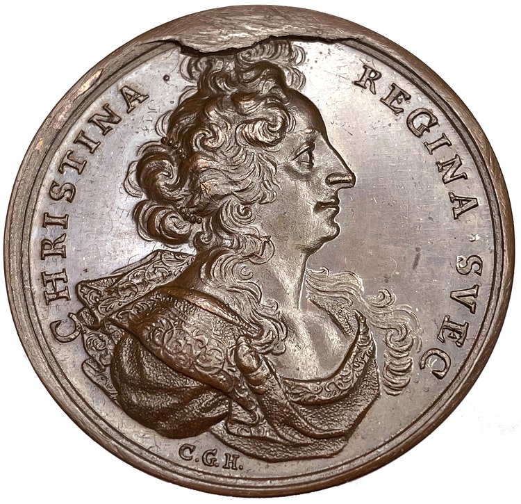 Kristina abdikerar den svenska tronen den 6 juni 1654 av Carl Gustaf Hartman - EXTREMT SÄLLSYNT - RRR