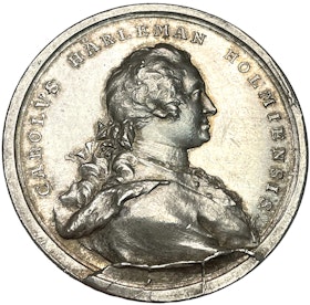 Carl Hårleman 1700-1753 - Vacker och mycket sällsynt silvermedalj av Johann Carl hedlinger