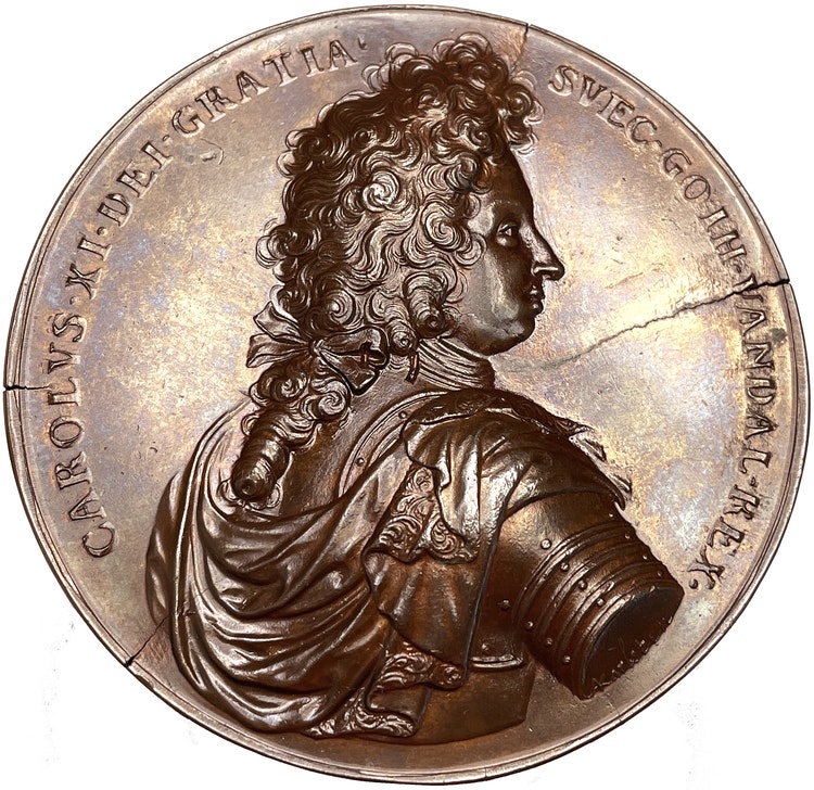 Konung Karl XI med sin drottning Ulrika Eleonora d:ä - 1690 - Enda kända exemplaret i modern tid - XR av Arvid Karlsteen