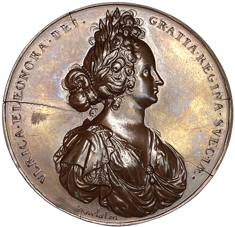 Konung Karl XI med sin drottning Ulrika Eleonora d:ä - 1690 - Enda kända exemplaret i modern tid - XR av Arvid Karlsteen