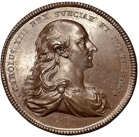 Karl XIII - Unionen mellan Sverige och Norge 1814 av Enhörning - MYCKET SÄLLSYNT - RR