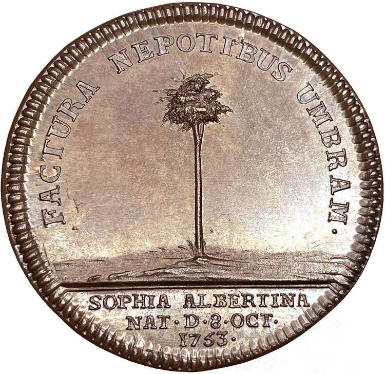 Prinsessan Sophia Albertinas födelse den 8 oktober 1753 av Fehrman - OCIRKULERAT PRAKTEXEMPLAR - RRR