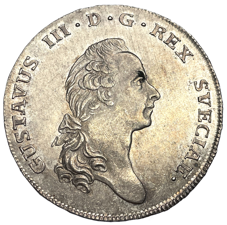Gustav III, Riksdaler 1776 - Ocirkulerat toppexemplar