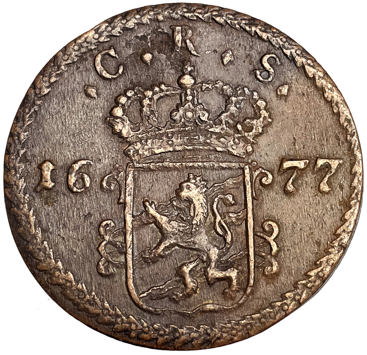 Karl XI - 1 Öre SM 1677 - Skarpt och tilltalande exemplar