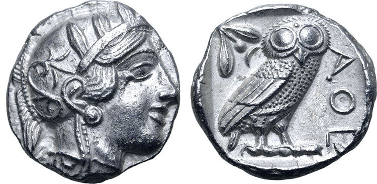 Attika, Aten, Tetradrachm 454-404 f.Kr - MYCKET VACKERT SKICK