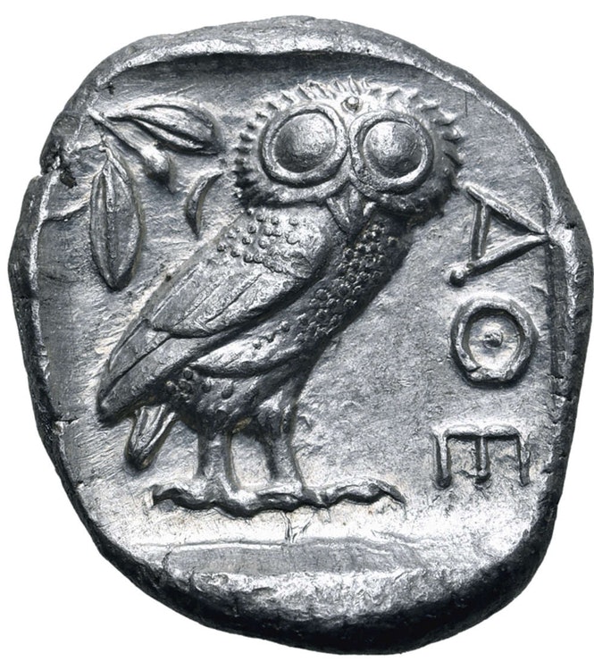 Attika, Aten, Tetradrachm 454-404 f.Kr - MYCKET VACKERT SKICK