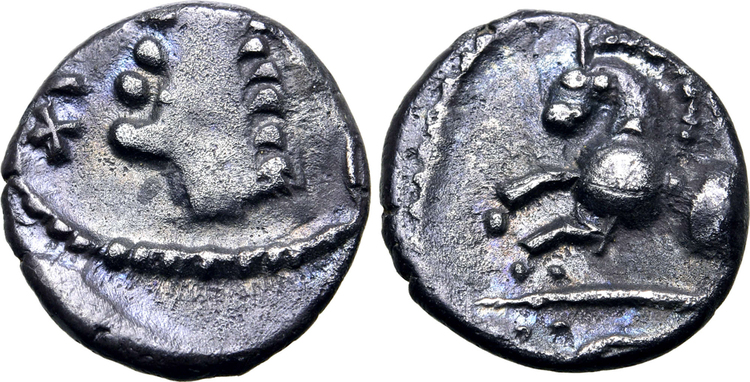 Centrala Gallien, Sequani, Togirix ca 100-50 f.Kr silver Unit - MYCKET SÄLLSYNT