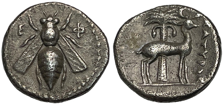 Ionien, Efesus, ca 202-150 f.Kr, Drachm - Vackert exemplar med glans