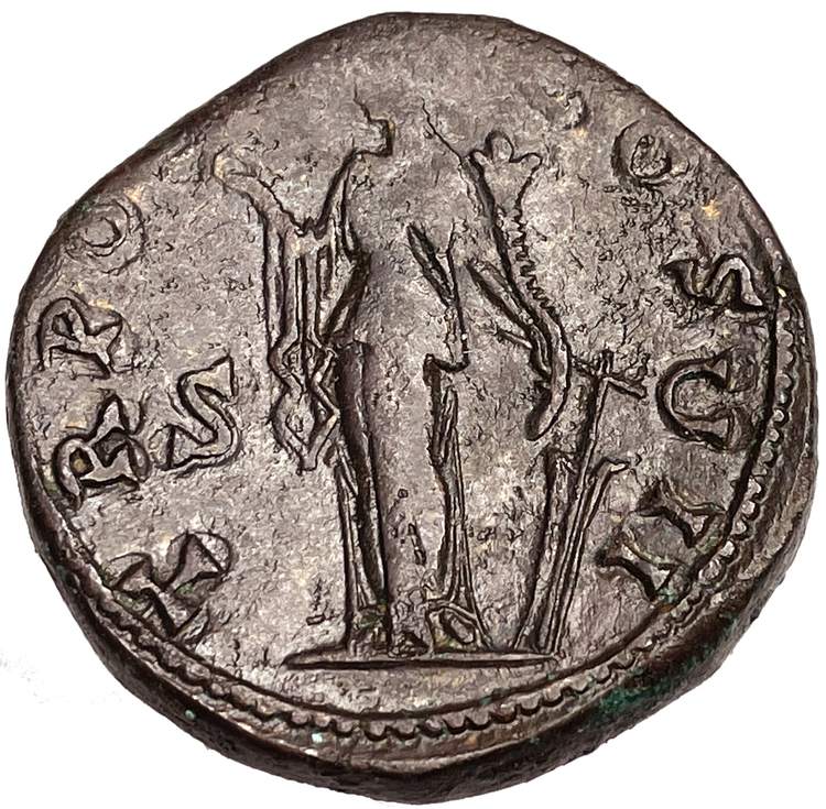 Aelius (adopterad tronföljare av Hadrianus) - Praktfull sestertie