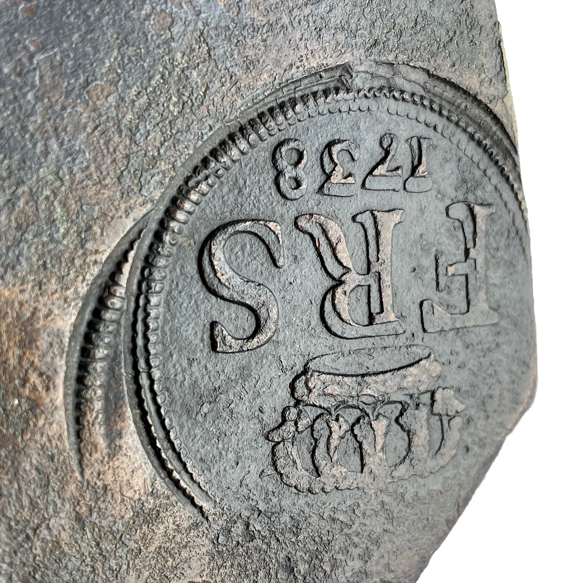 Fredrik - Plåtmynt - 4 Daler Silvermynt 1738 - Ett tilltalande exemplar och sällsynt årtal