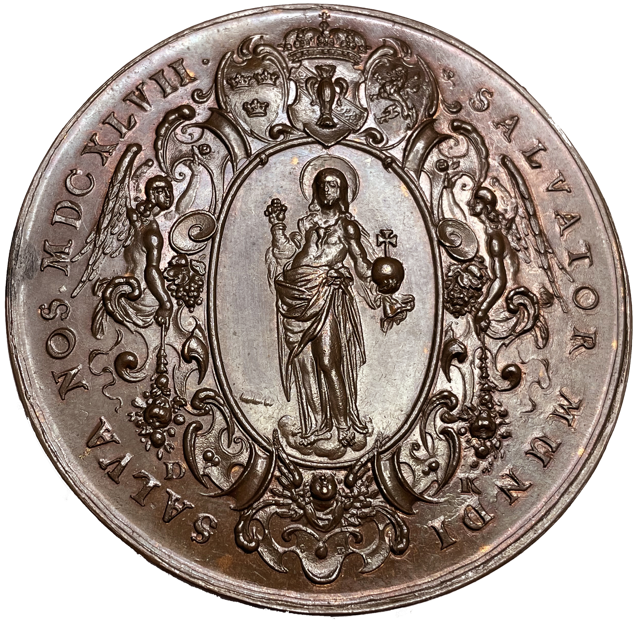 Kristina - Minnespenning 1647 av Sebastian Dadler - ocirkulerat toppexemplar - RR