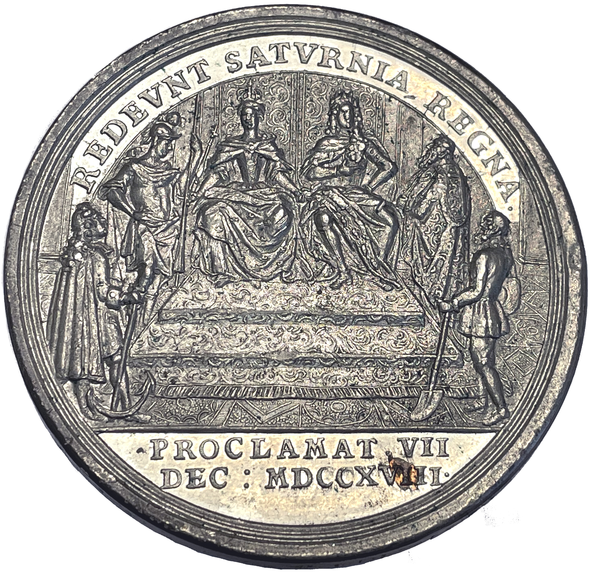 Ulrika Eleonora förkunnar sitt trontillträde 1718 av Georg Wilhelm Vestner - MYCKET SÄLLSYNT