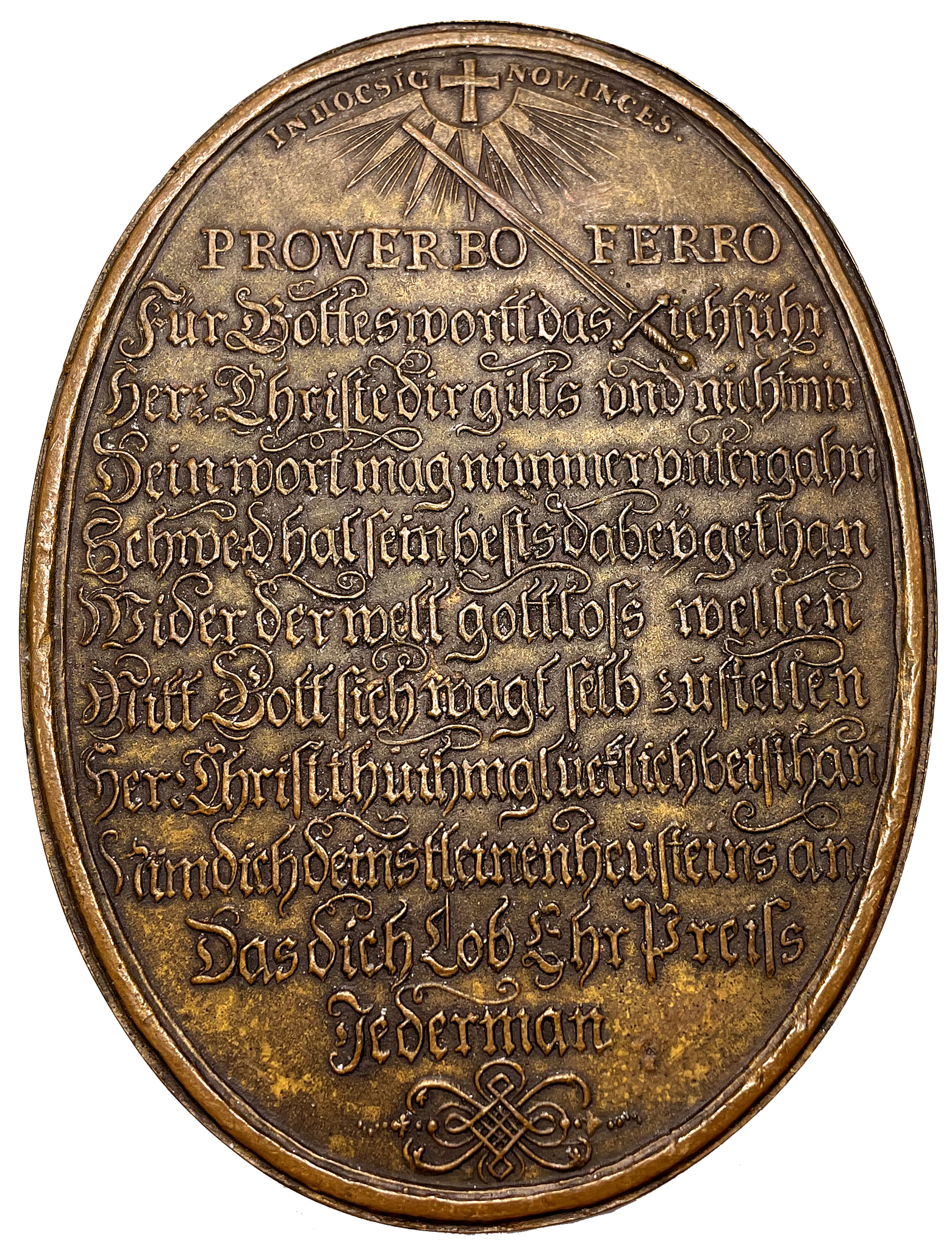 Tyska protestanternas glädjebetygelser över Gustav II Adolf segerrika kamp i Tyskland 1630-1632 av Walter & Wermuth - Mycket sällsynt praktmedalj