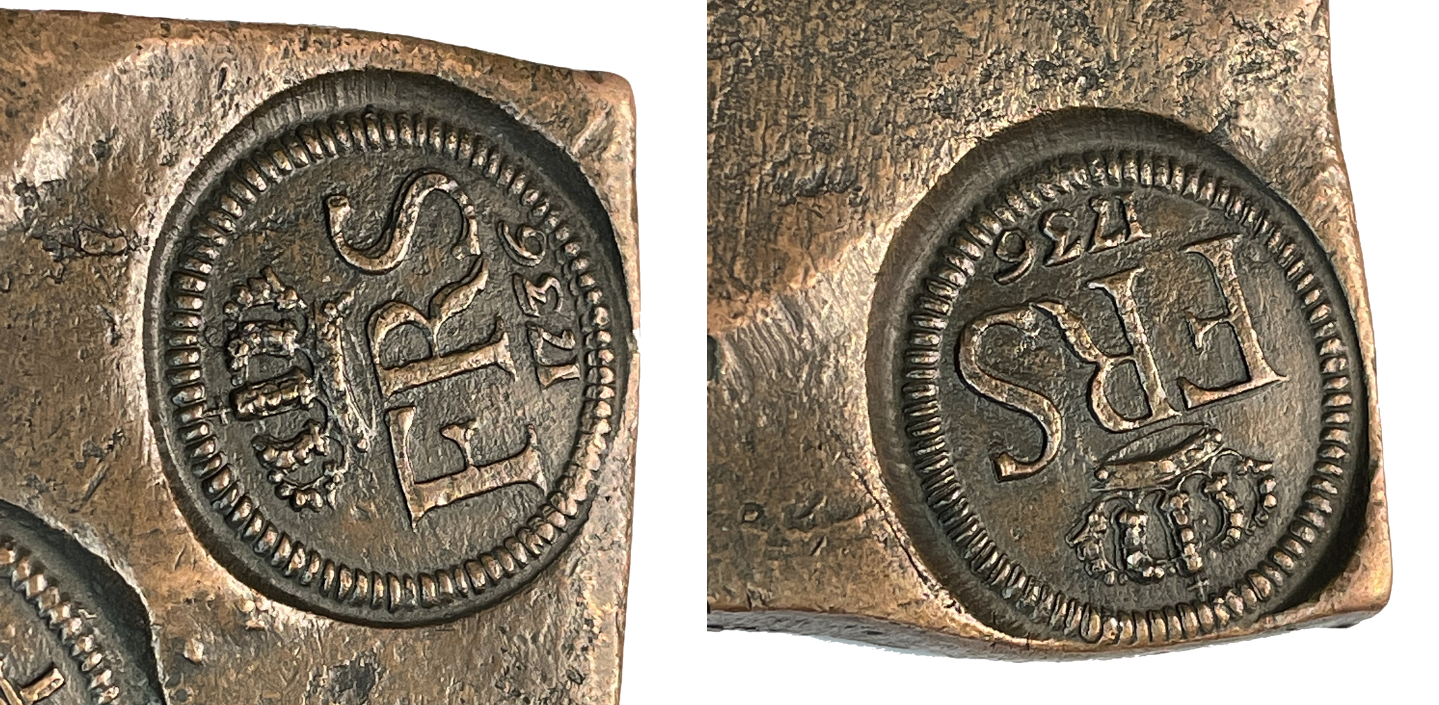 Fredrik I - Plåtmynt - 1/2 Daler SM 1736 - Vackert exemplar