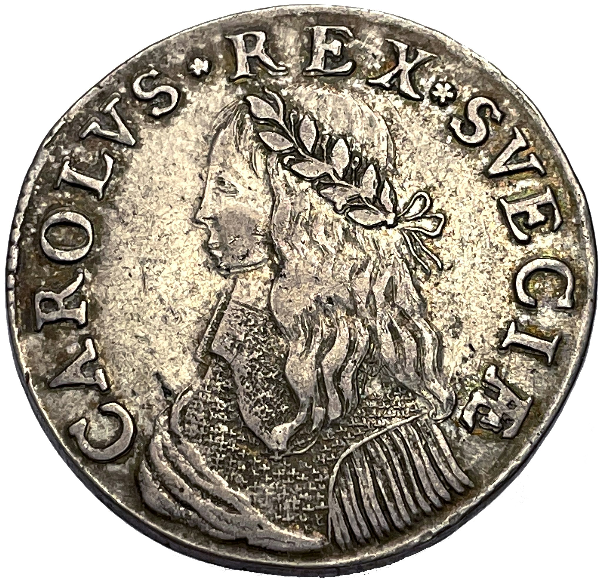 Karl XI - 2 Mark 1665, Mm pil - Mycket vackert och tilltalande exemplar för typen