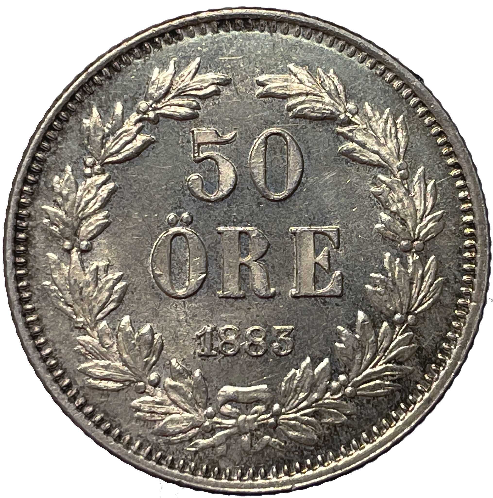 Oskar II - 50 Öre 1883 - Ett vackert ocirkulerat exemplar