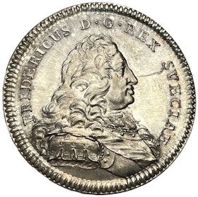 Fredrik I - Konungens instiftar Serafimer-, Nordstjärne- och Svärdsordnarna 1748