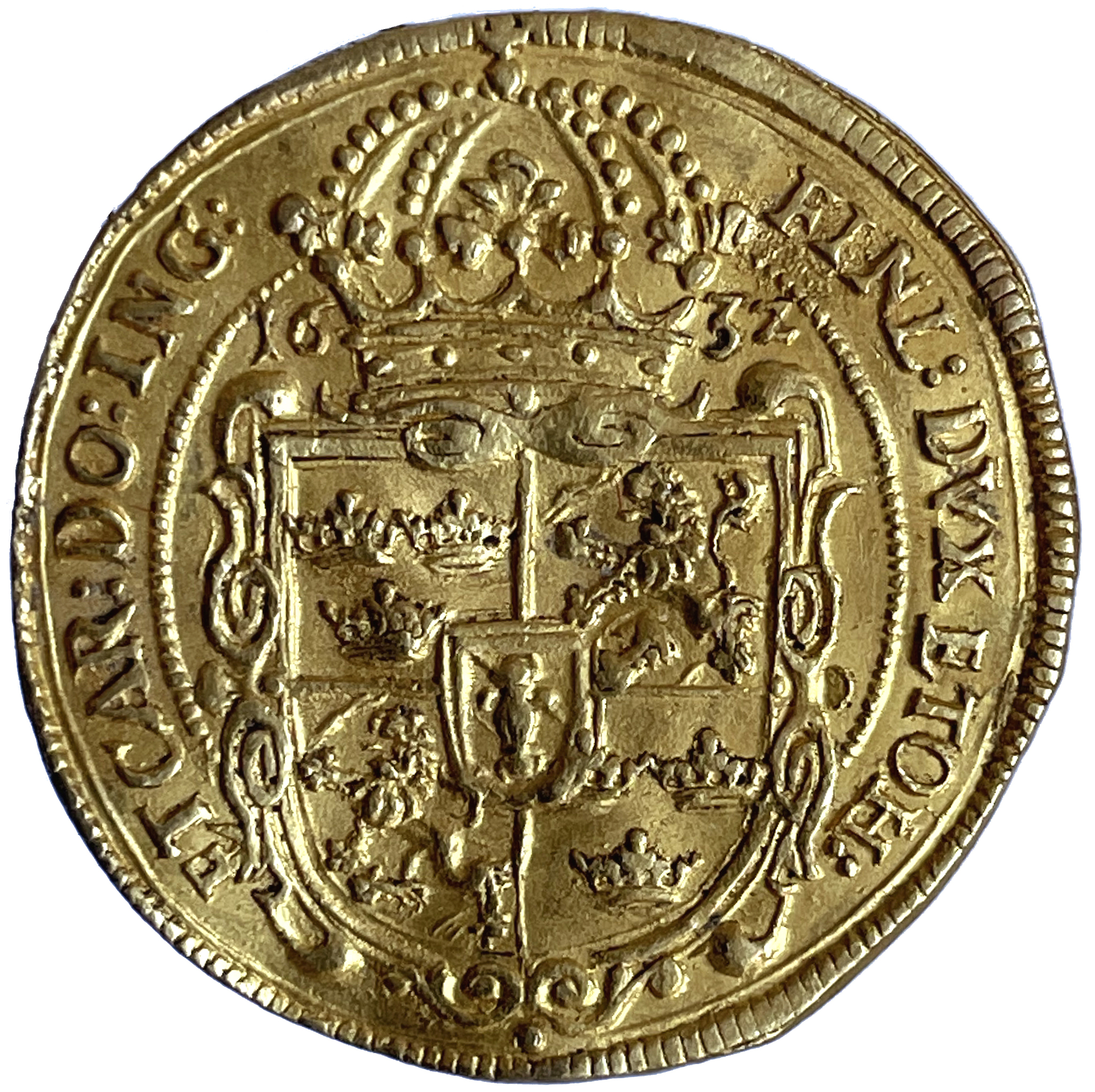 Gustav II Adolf, Nürnberg, Dukat 1632 - Vackert exemplar med präglingsglans