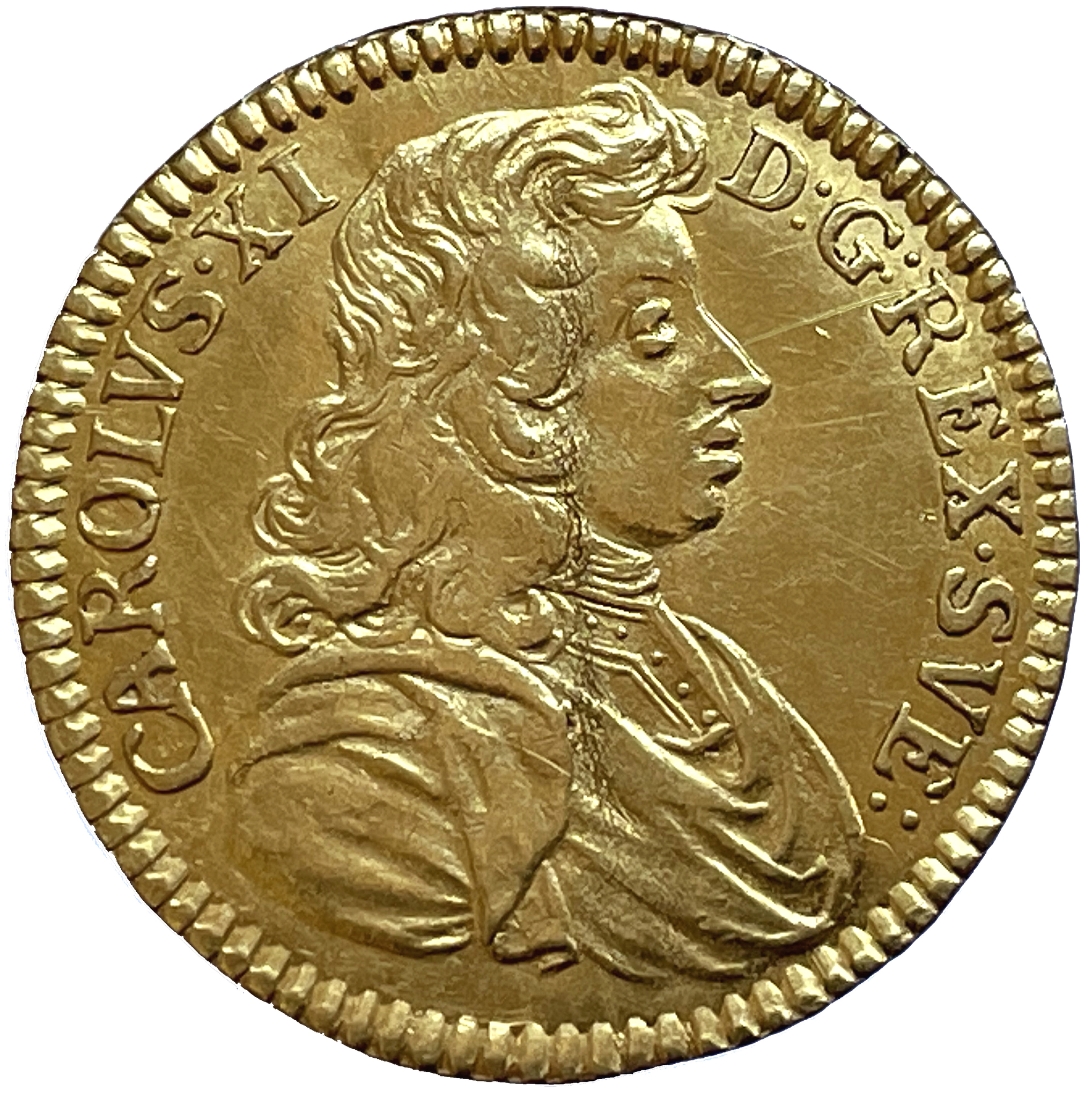 Karl XI - Dukat 1681 - 6 Kända exemplar i privat ägo - Tilltalande exemplar med glans - RR