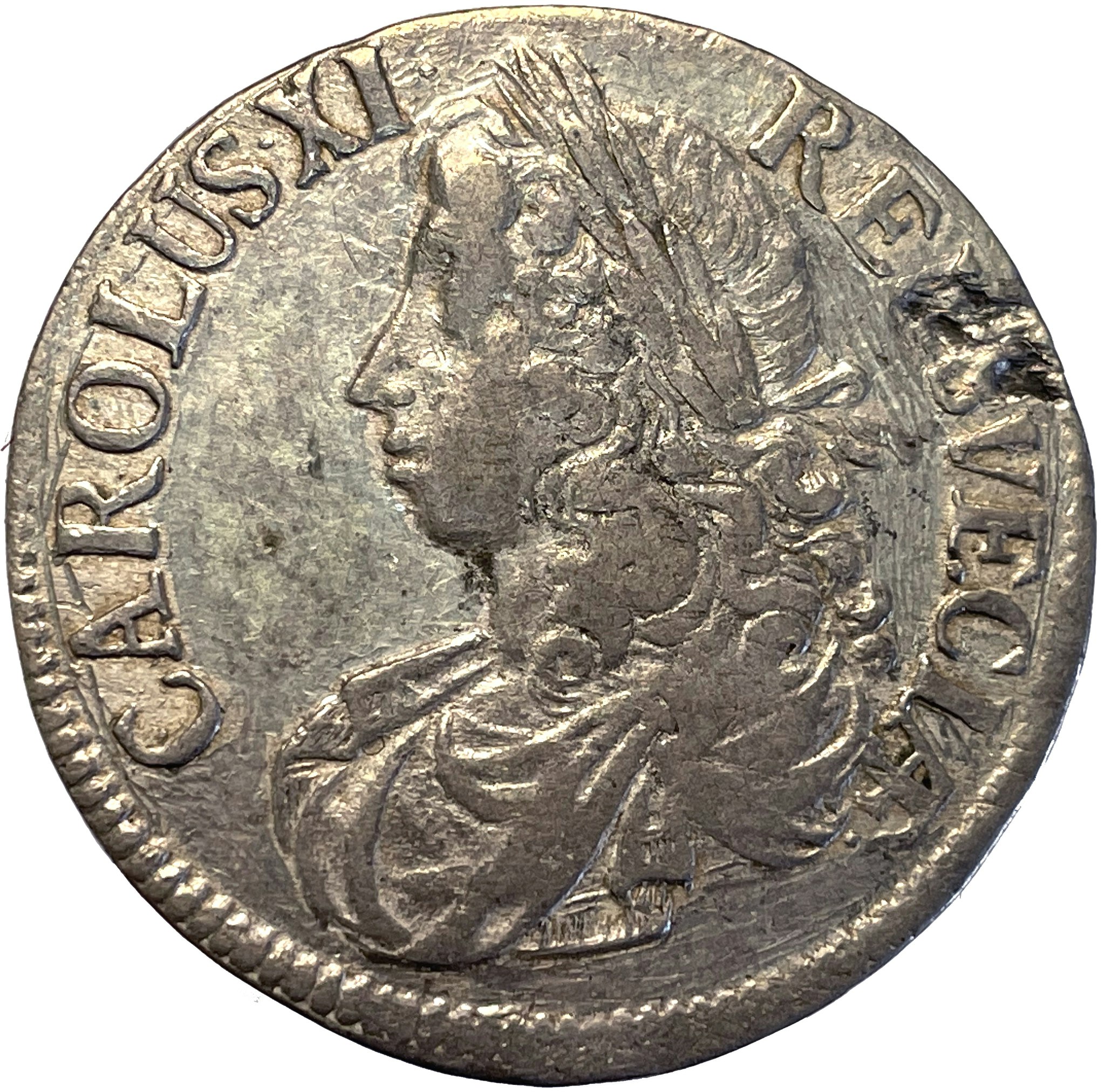 Karl XI, 2 Mark 1674 - Krontyp G4 - Ex. Kihlberg