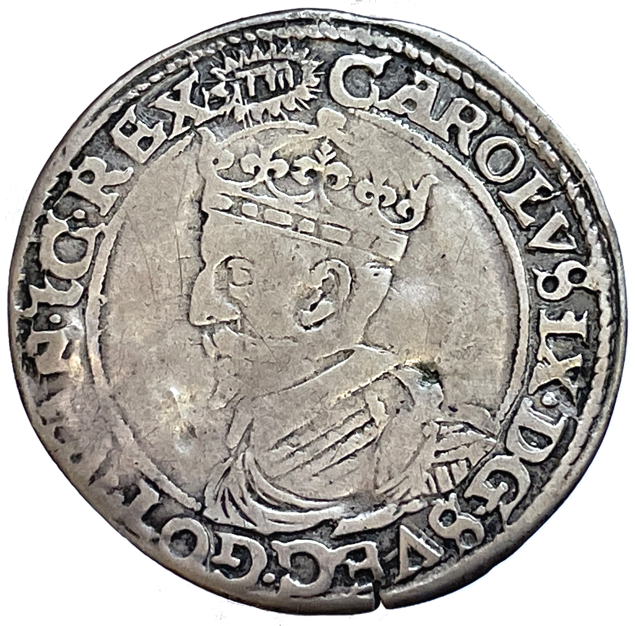 Karl IX, 1/2 Mark 1608 - RAR