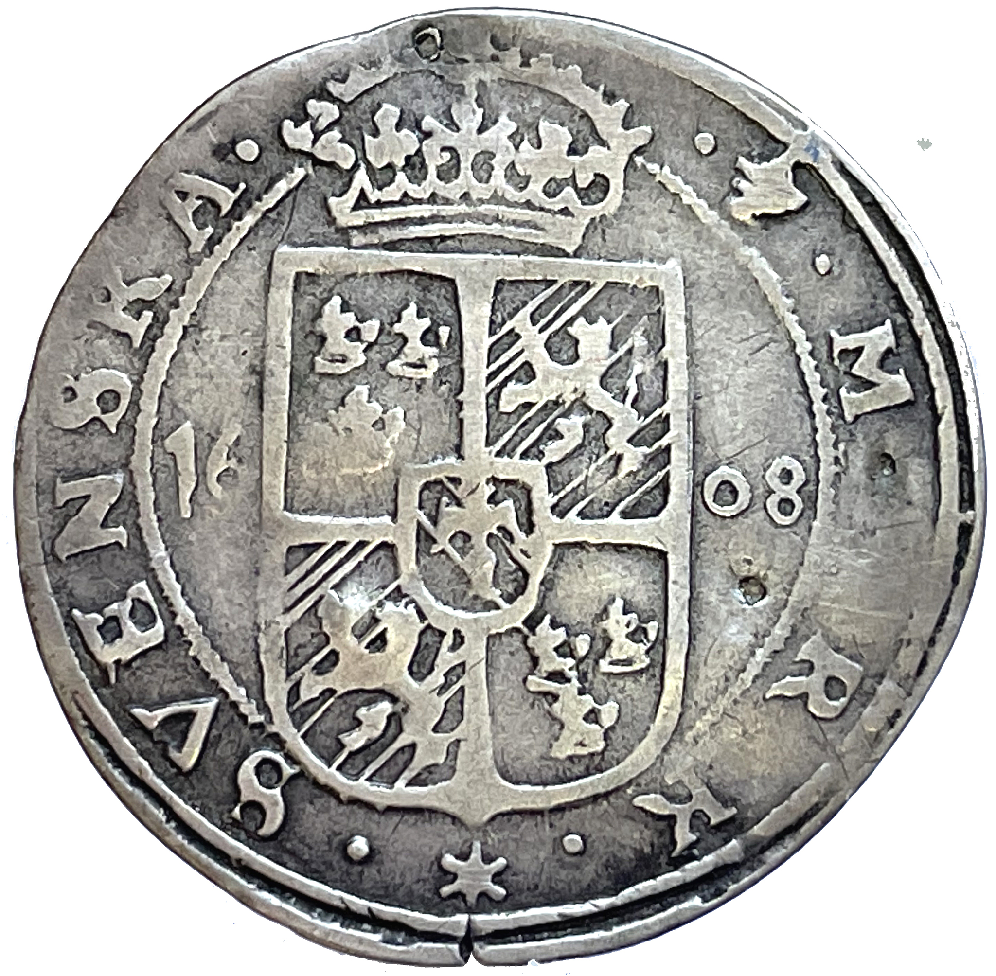 Karl IX, 1/2 Mark 1608 - RAR