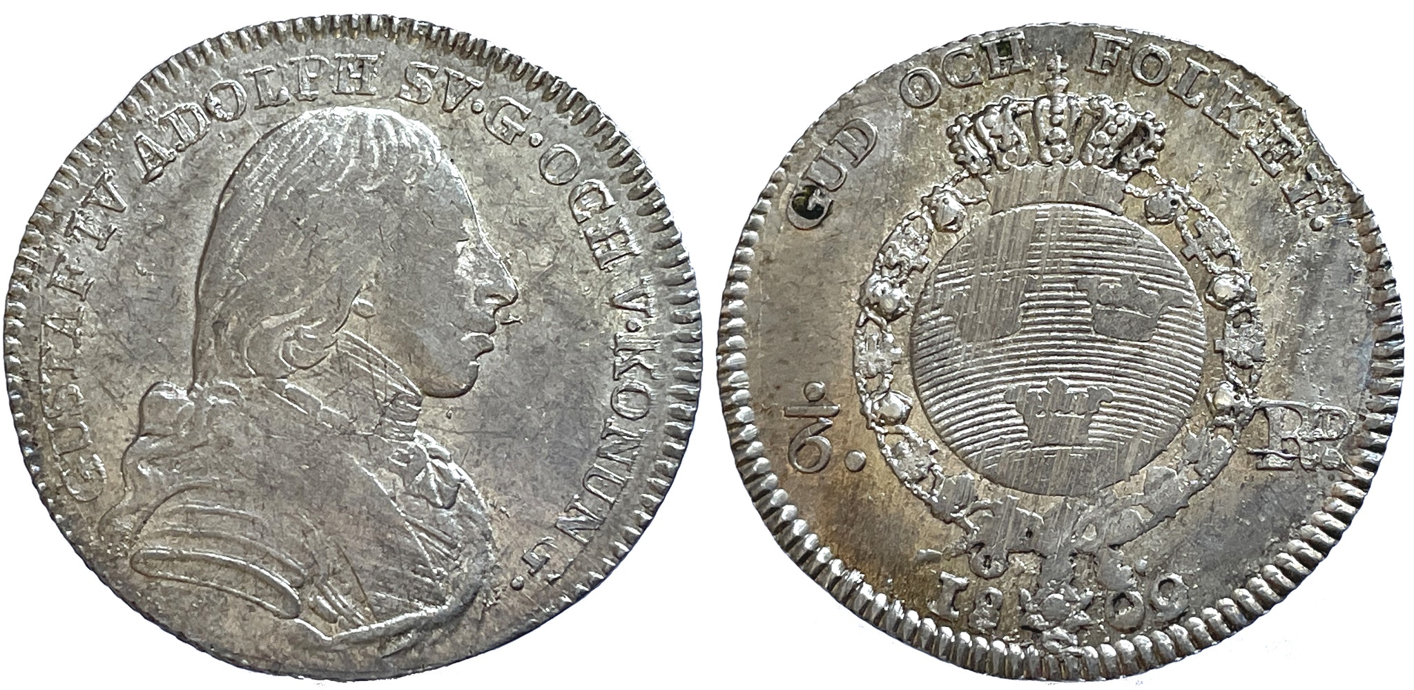 Gustav IV Adolf, 1/6 Riksdaler 1809