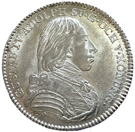 Gustav IV Adolf, 1/6 Riksdaler 1808 - Vackert ocirkulerat toppexemplar