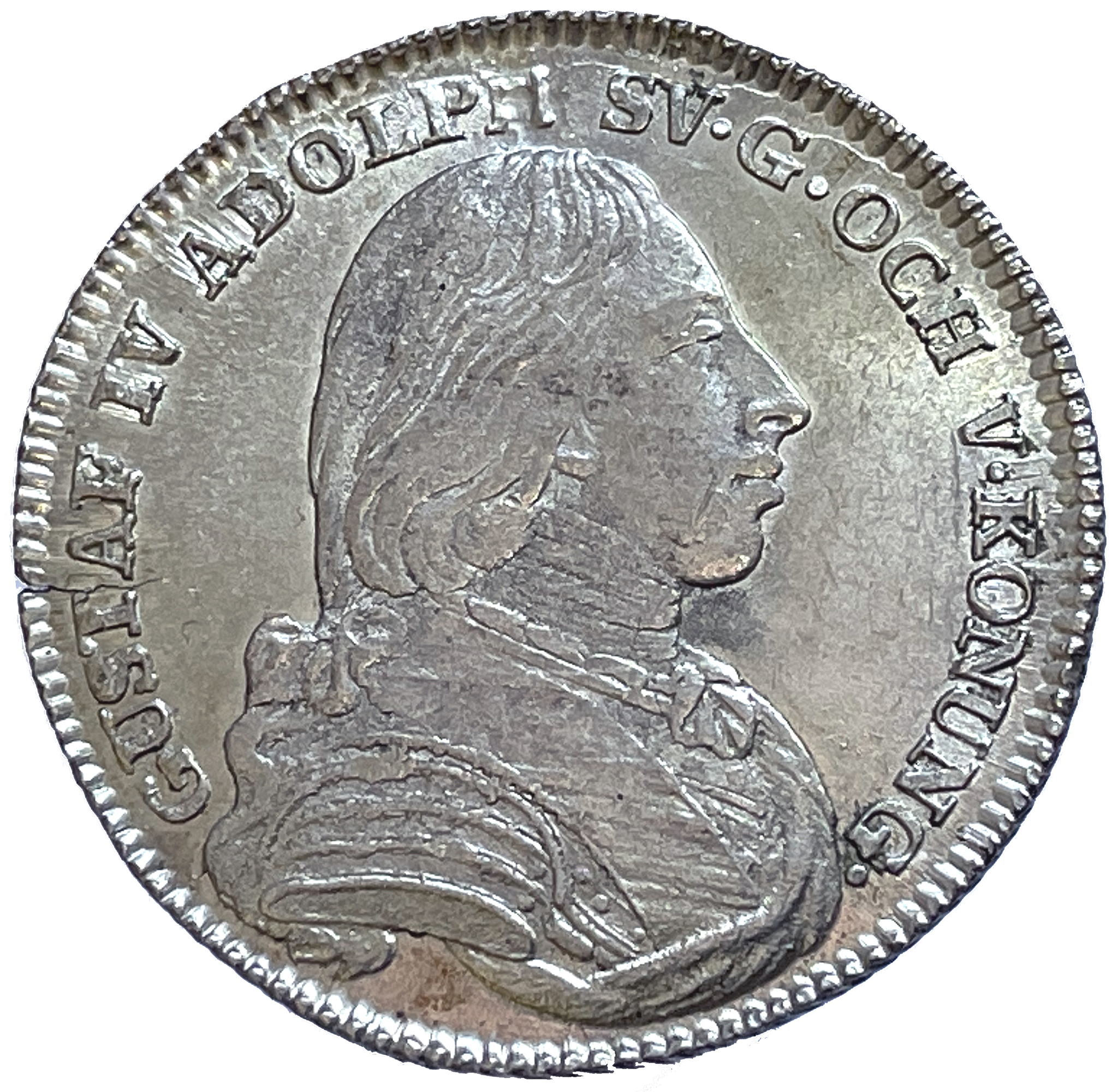 Gustav IV Adolf, 1/6 Riksdaler 1802 - Mycket vackert exemplar