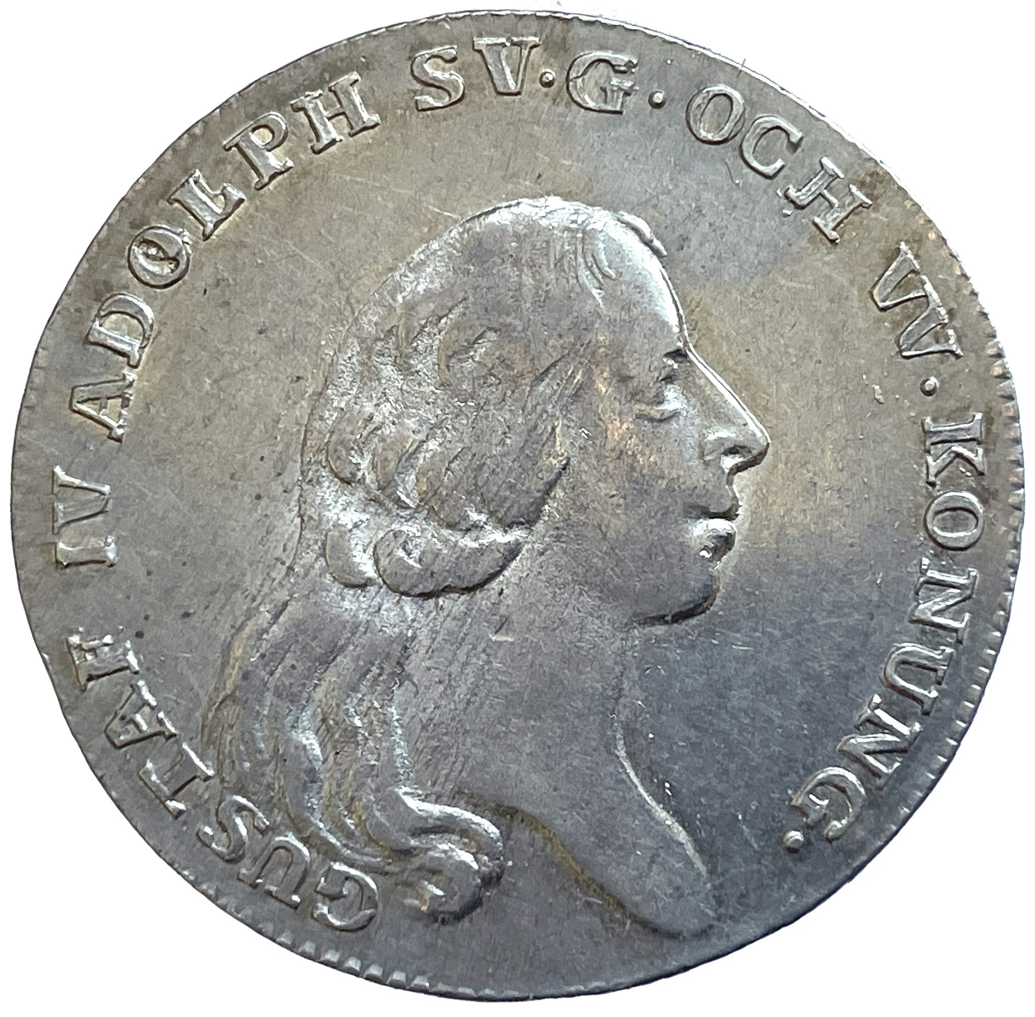 Gustav IV Adolf, 1/3 Riksdaler 1798 - Vackert och sällsynt Typmynt