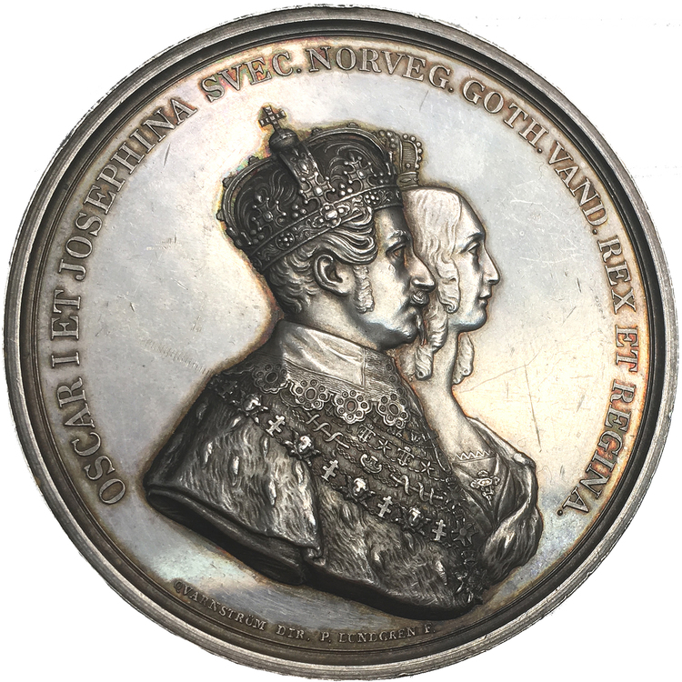 Oskar I:s och Josephinas kröning den 28 september 1844 - YTTERST SÄLLSYNT - RR