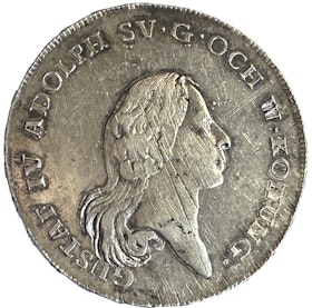 Gustav IV Adolf - Riksdaler 1796  - Ett hyggligt exemplar med mycket glans