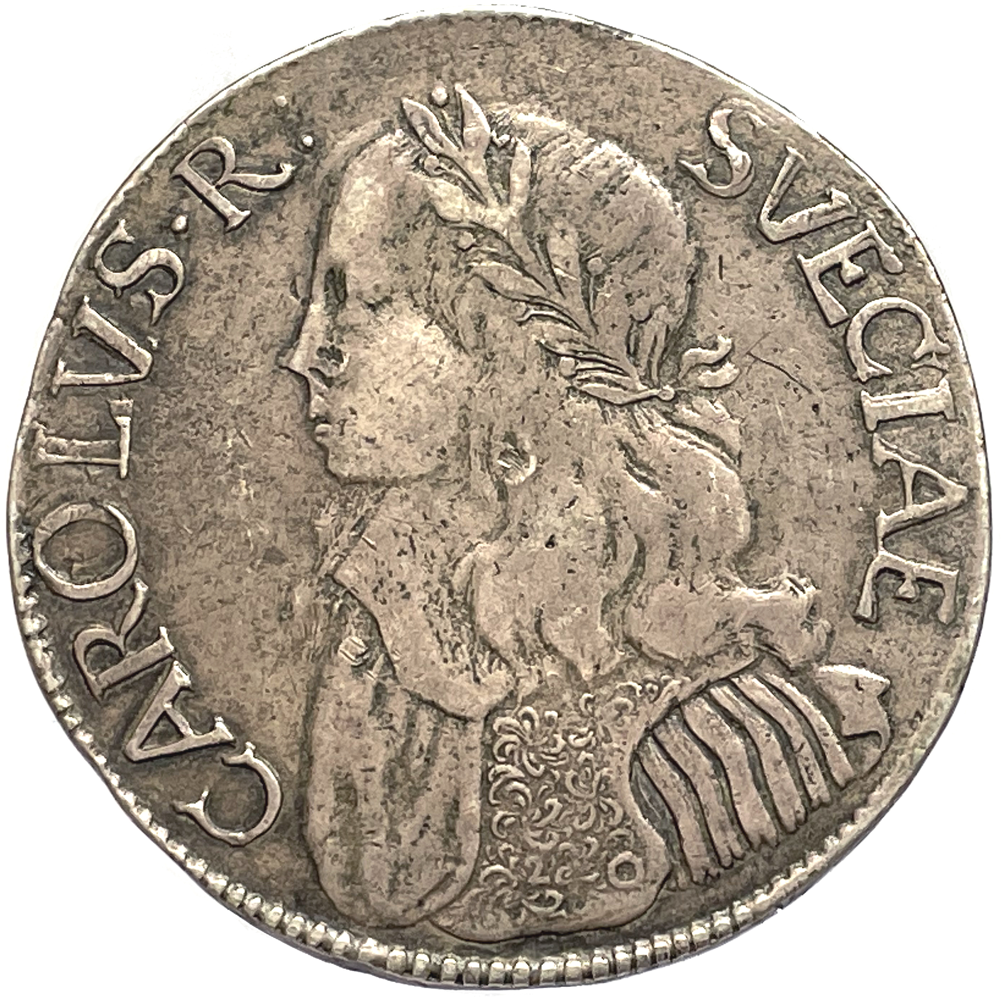 Karl XI - Mycket sällsynt 4 Mark 1664 - Liten kungakrona & krontyp 1 - RRR