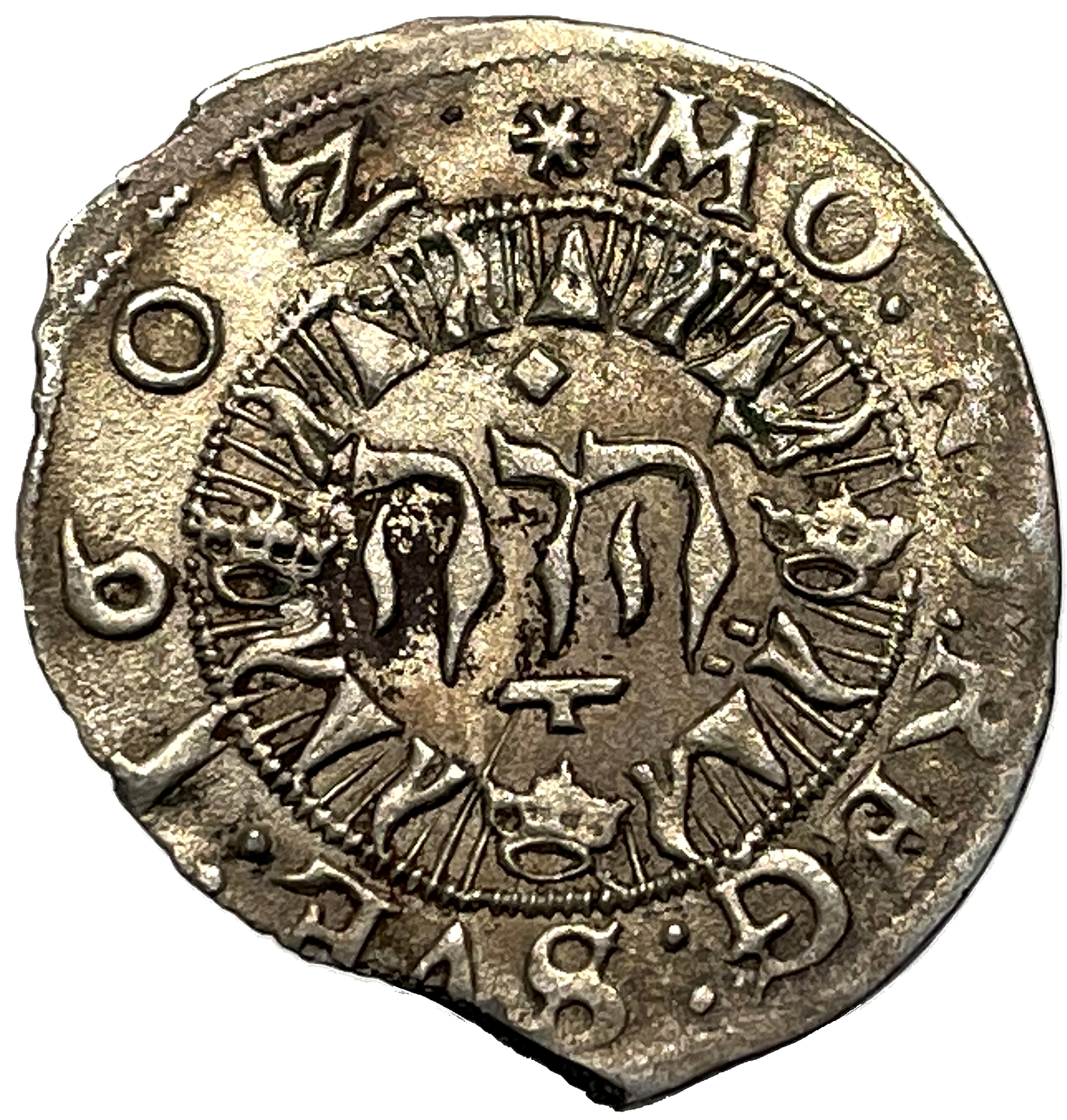 Karl som Riksföreståndare 2 Öre 1602 -  Ett sällsynt typmynt som saknas i de flesta myntsamlingar