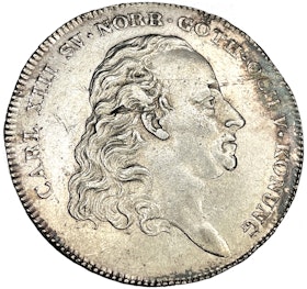 Karl XIII - Riksdaler 1817 - Ett vackert välpräglat exemplar helt utan plantsrispor