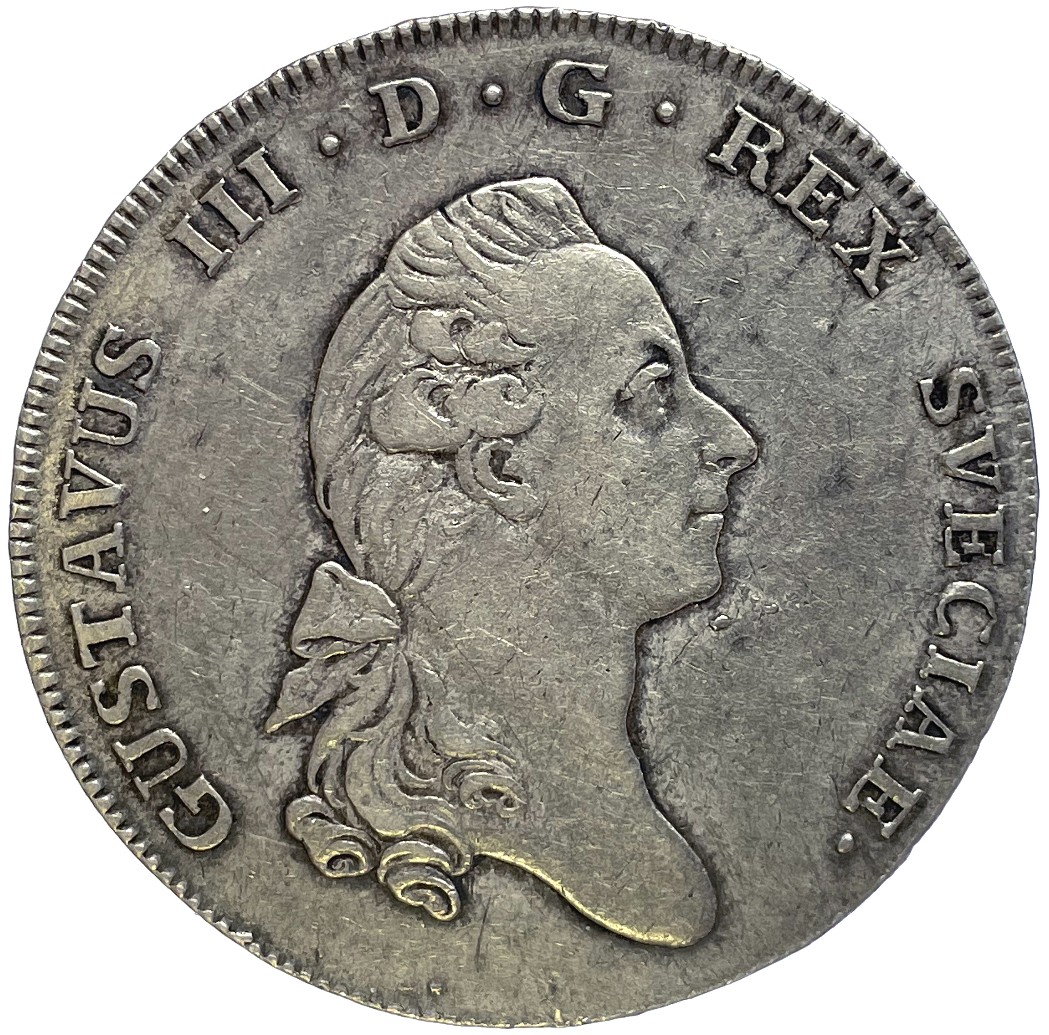 Gustav III, Riksdaler 1776 med litet kors
