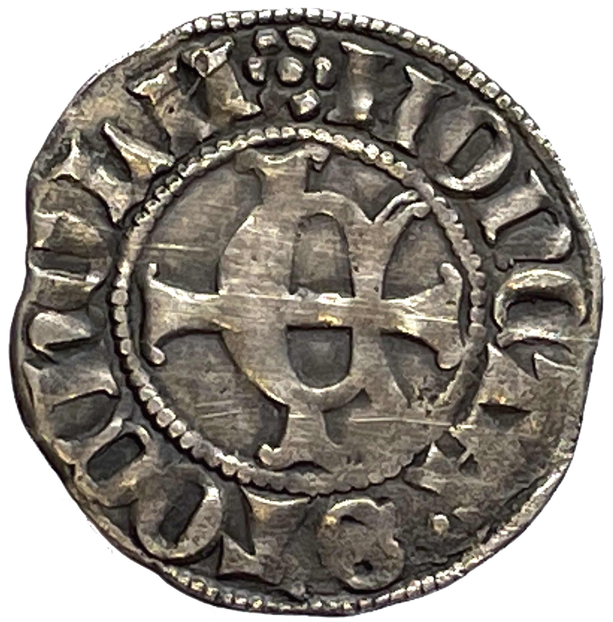 Erik av Pommern 1396-1439 - Stockholm - Örtug med ankarformade korsändar