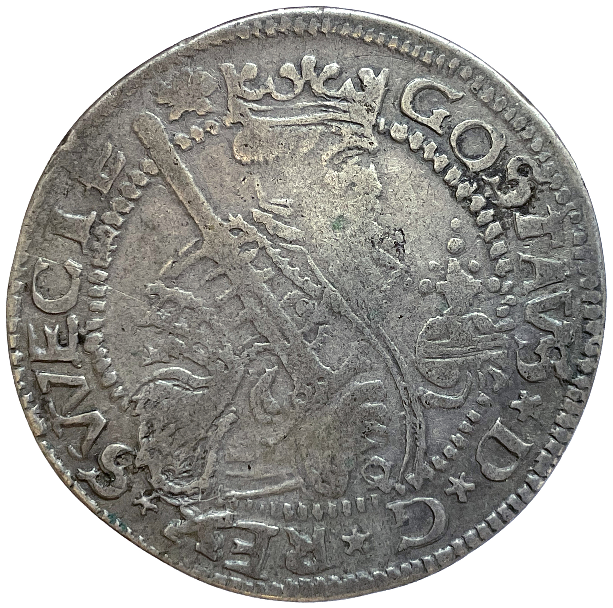 Gustav Vasa, Stockholm, Mark 1558 - SWECIE - Rak krona utan diamanter