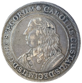 Karl X Gustav, Riksdaler 1654 - Ett ovanligt välpräglat exemplar med fin lyster