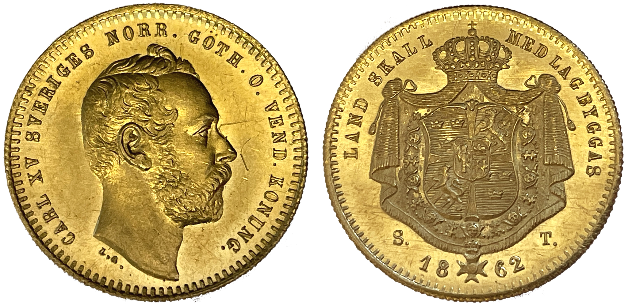 Karl XV, Dukat 1862 - Vackert exemplar