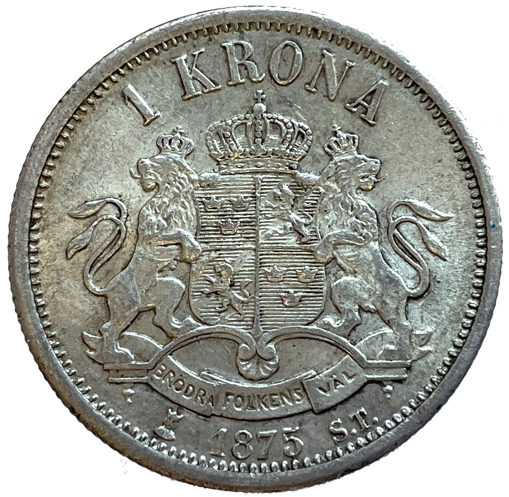 Oskar II, 1 Krona 1875