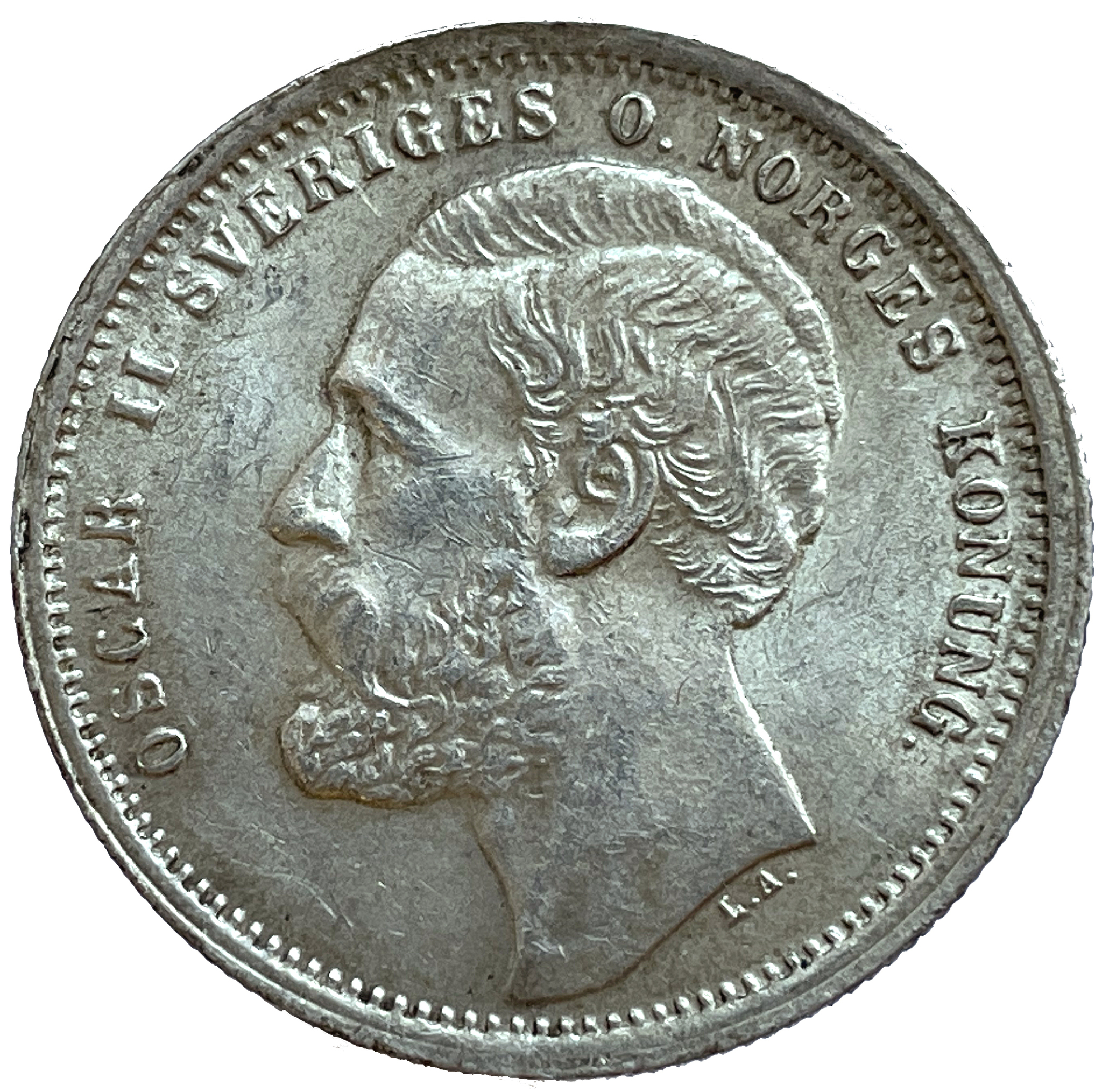 Oskar II, 1 Krona 1875