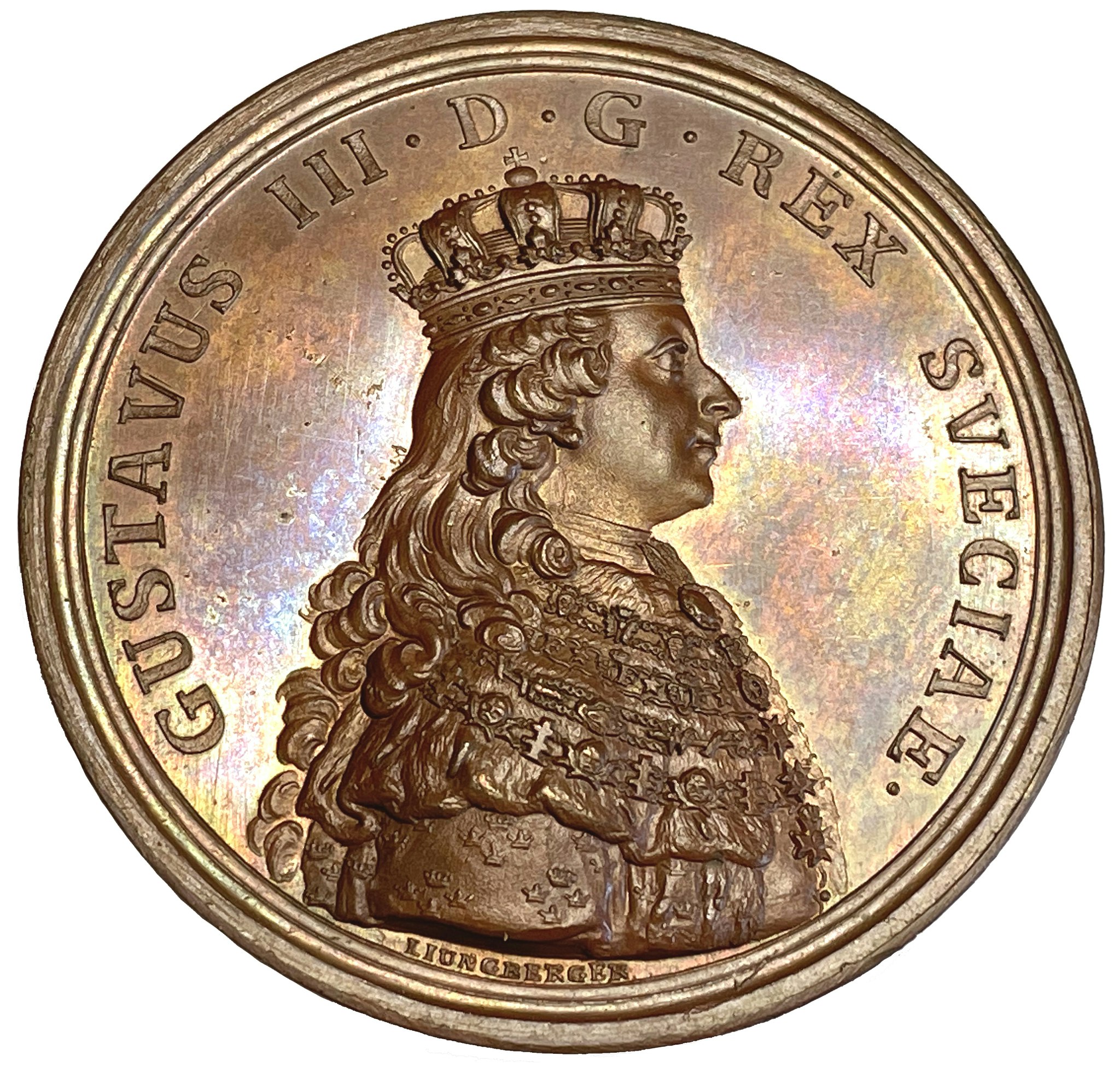 Gustav III - KONUNGENS KRÖNING 1772 - Ett ocirkulerat praktexemplar av Gustaf Ljungberger