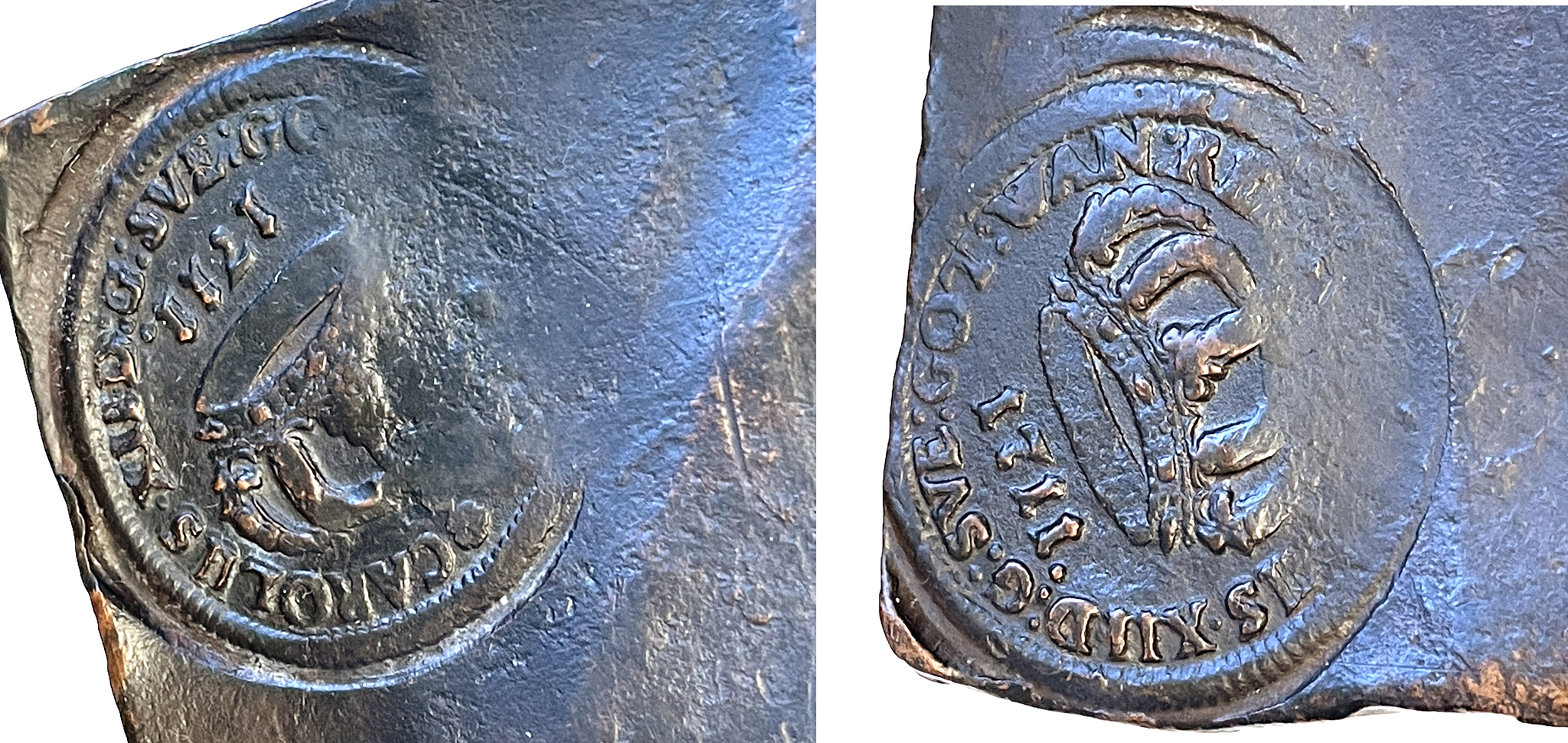 Karl XII - Plåtmynt - 2 Daler SM 1711