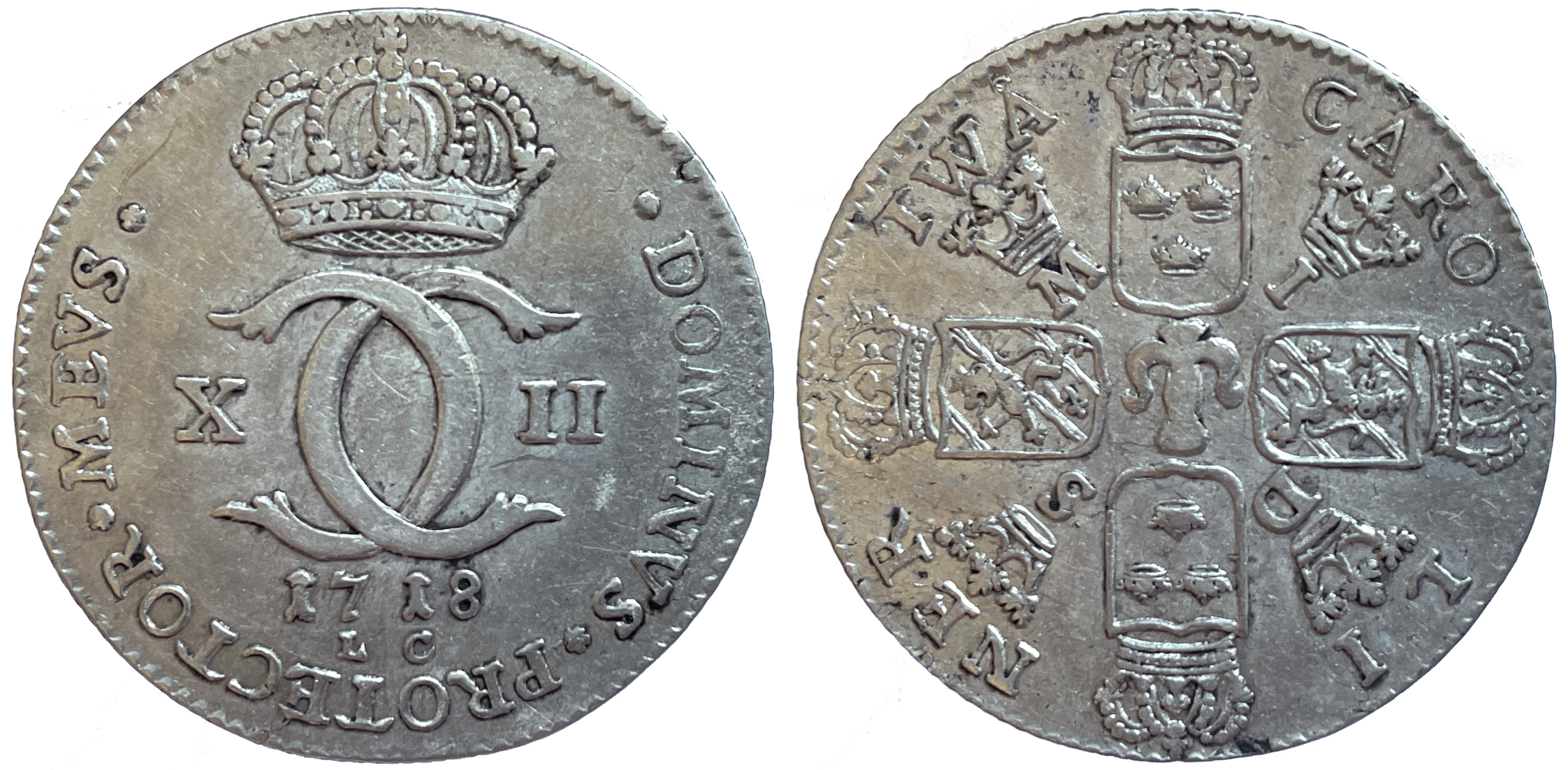Karl XII - 2 Caroliner 1718