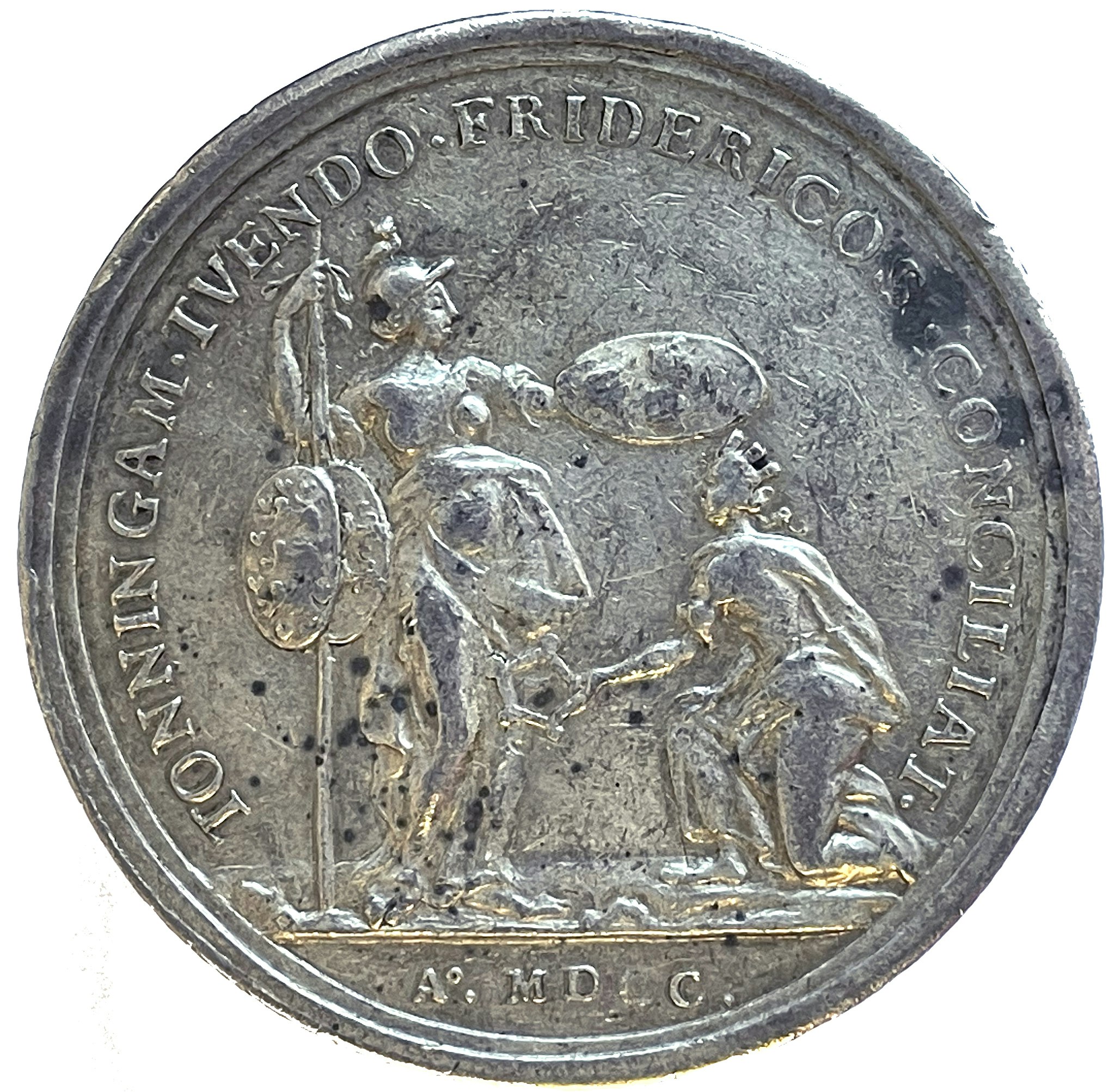 Karl XII - Tvinger Danmark till fred i Traventhal den 18 augusti 1700 av Arvid Karlsteen - MYCKET RAR - RR