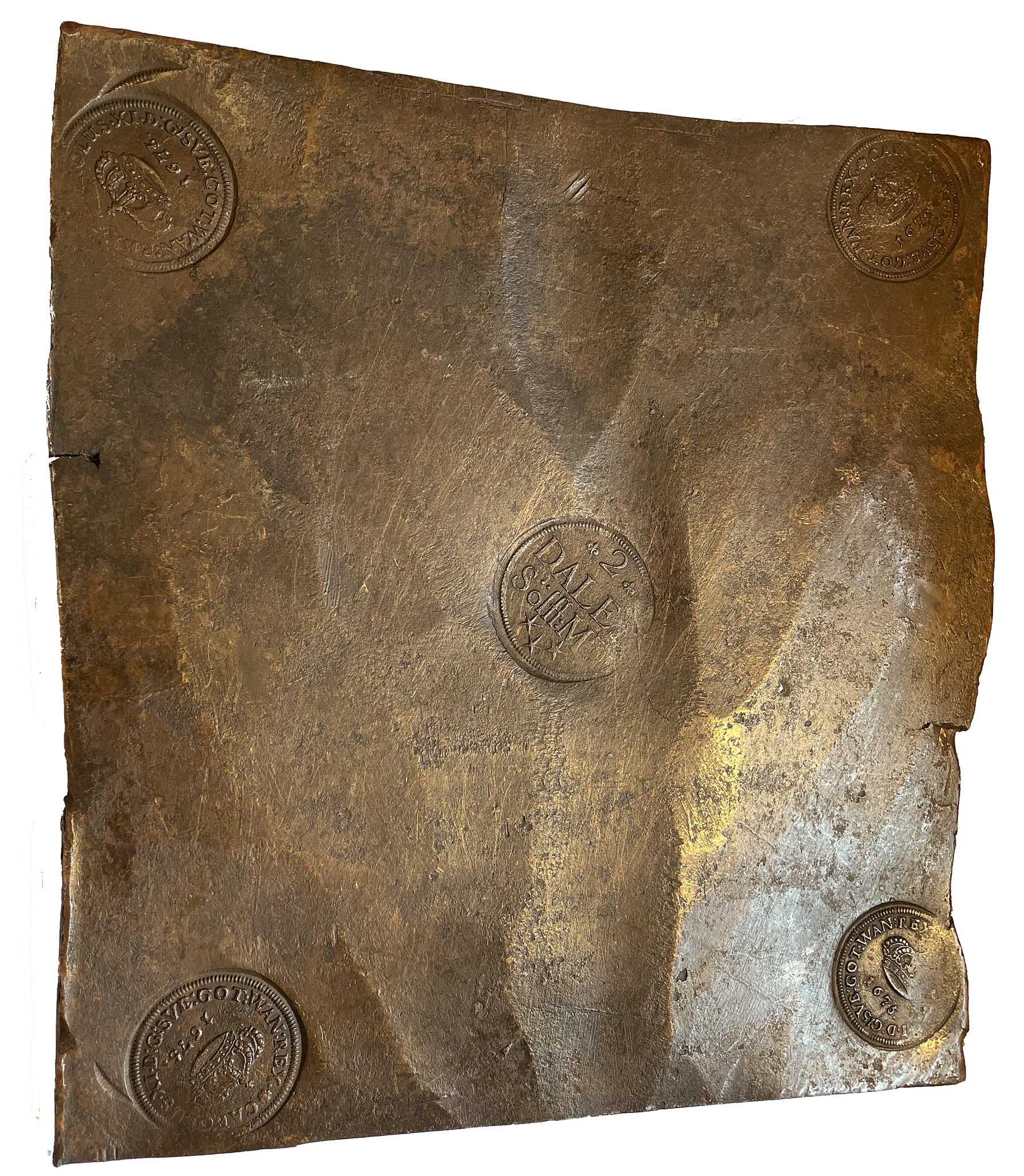 Karl XI, Plåtmynt, 2 Daler SM 1675 - Ett ovanligt vackert och välbevarat exemplar, SÄLLSYNT